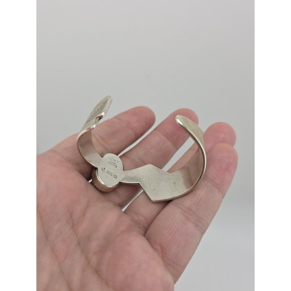 RMT Carolyn Pollack Relios 925 Sterling Southwestern Inlaid Stone Cuff Bracelet - Picture 9 of 15